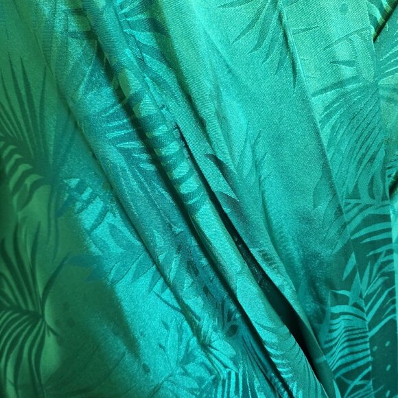 City Chic Polyester Amalia Dress XXL 24 Greenstone Palm Print V-Neck Long Sleeve - Picture 13 of 16